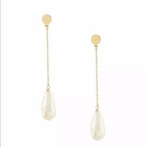 Kate Spade Gold Standard Pearl Drop Earrings